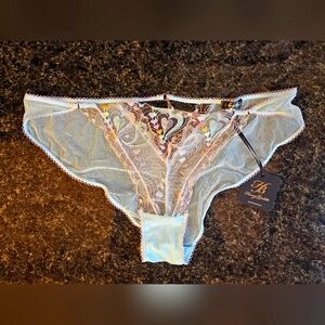 Honey Birdette Candy Aquamarine Brief X-large NWT